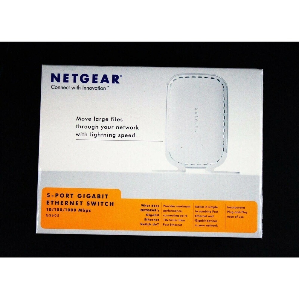 Netgear GS605‎ 5 Port Gigabit Ethernet Switch
